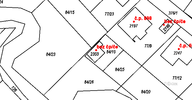 Sezimovo Ústí 47400340 na parcele st. 2303 v KÚ Sezimovo Ústí, Katastrální mapa