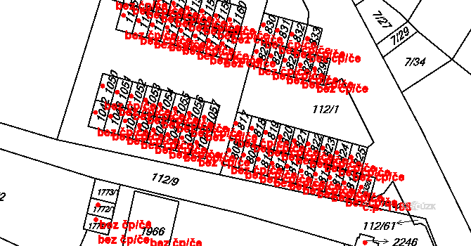 Třebíč 49315340 na parcele st. 817 v KÚ Podklášteří, Katastrální mapa