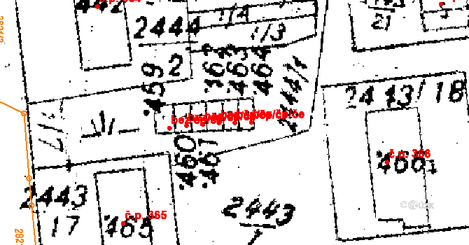Jaroměřice 50199340 na parcele st. 463 v KÚ Jaroměřice, Katastrální mapa