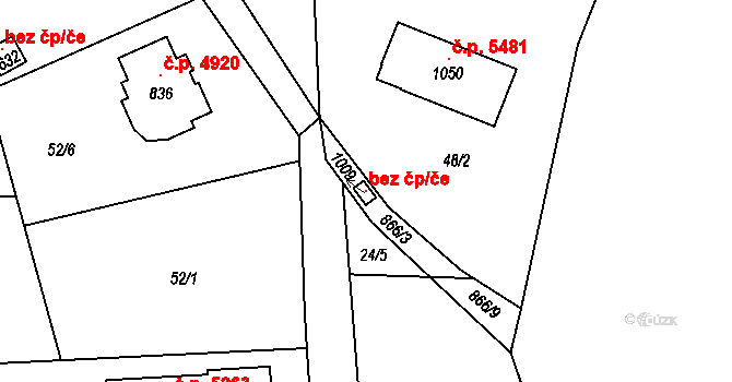 Jablonec nad Nisou 103789341 na parcele st. 1009 v KÚ Kokonín, Katastrální mapa