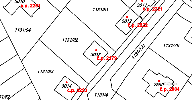 Dvůr Králové nad Labem 2179 na parcele st. 3013 v KÚ Dvůr Králové nad Labem, Katastrální mapa