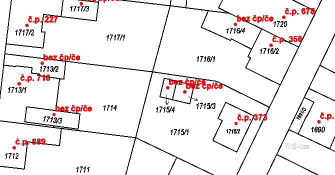 Bohumín 38232341 na parcele st. 1715/4 v KÚ Nový Bohumín, Katastrální mapa