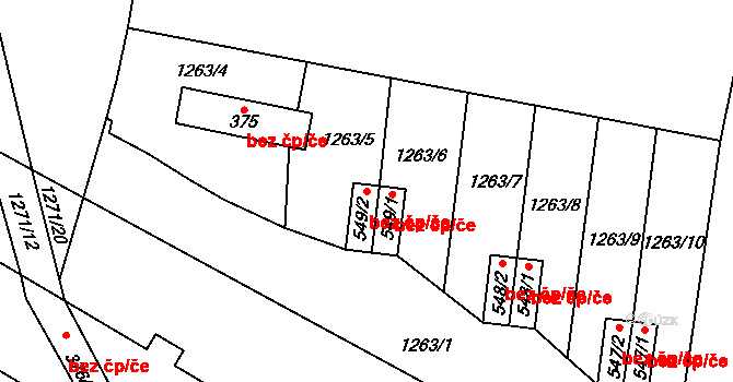Lipnice nad Sázavou 38721341 na parcele st. 549/2 v KÚ Lipnice nad Sázavou, Katastrální mapa