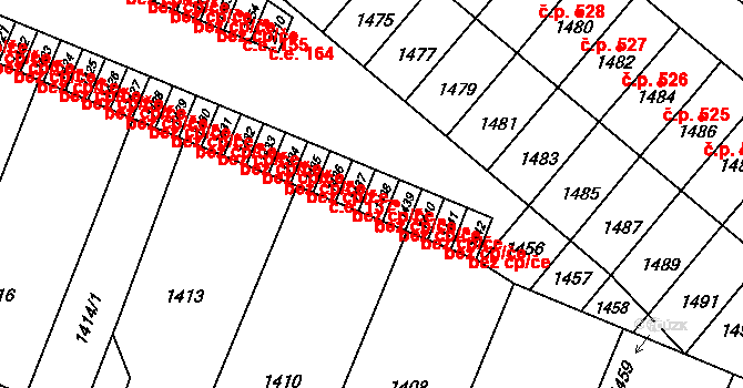 Rájec-Jestřebí 42212341 na parcele st. 1438 v KÚ Rájec nad Svitavou, Katastrální mapa