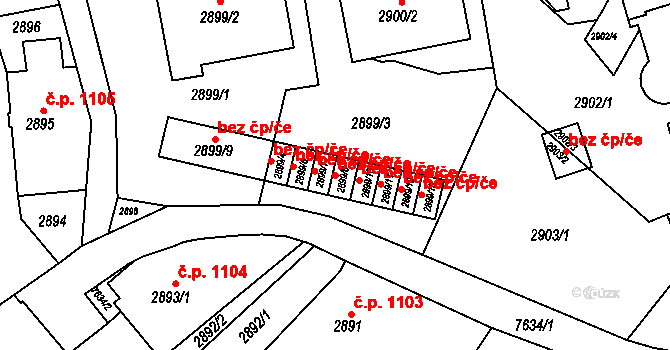 Frýdek-Místek 42261341 na parcele st. 2899/8 v KÚ Frýdek, Katastrální mapa