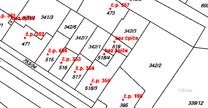 Letohrad 43288341 na parcele st. 518/4 v KÚ Letohrad, Katastrální mapa