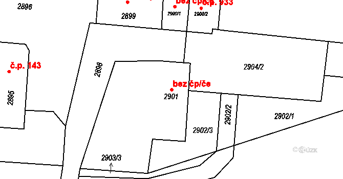 Těrlicko 44631341 na parcele st. 2901 v KÚ Horní Těrlicko, Katastrální mapa