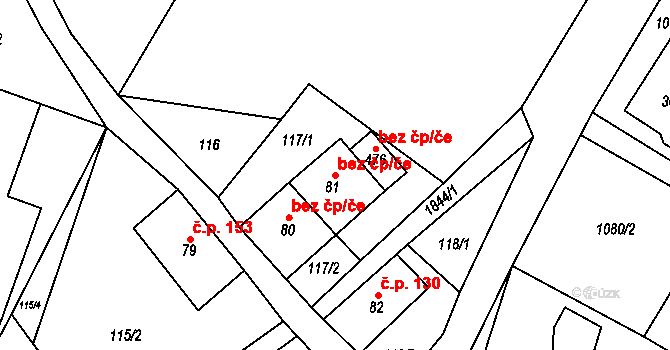 Bozkov 44726341 na parcele st. 81 v KÚ Bozkov, Katastrální mapa