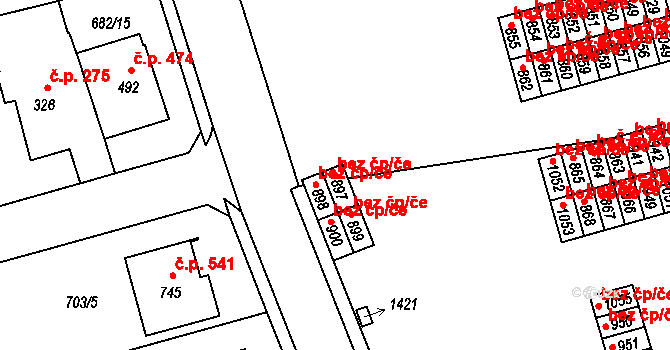 Česká Třebová 45435341 na parcele st. 897 v KÚ Parník, Katastrální mapa