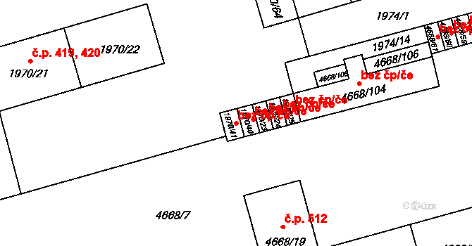 Vysoké Mýto 45536341 na parcele st. 1970/41 v KÚ Vysoké Mýto, Katastrální mapa
