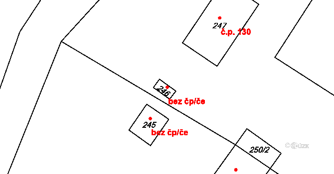 Luboměř 48551341 na parcele st. 246 v KÚ Luboměř, Katastrální mapa