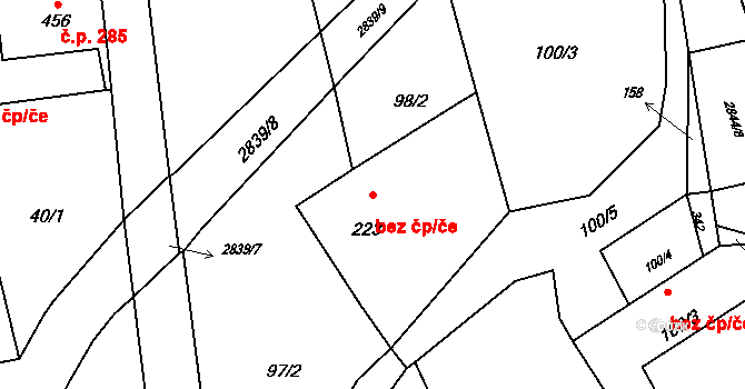 Hranice 48942341 na parcele st. 223 v KÚ Drahotuše, Katastrální mapa