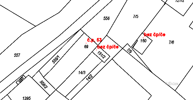 Bukovec 102423342 na parcele st. 151/2 v KÚ Bukovec u Horšovského Týna, Katastrální mapa
