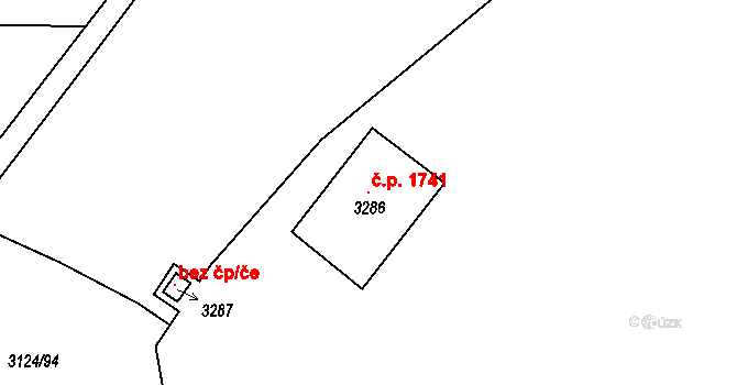 Lipník nad Bečvou I-Město 1741, Lipník nad Bečvou na parcele st. 3286 v KÚ Lipník nad Bečvou, Katastrální mapa