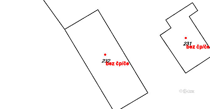 Žandov 42171342 na parcele st. 232 v KÚ Heřmanice u Žandova, Katastrální mapa