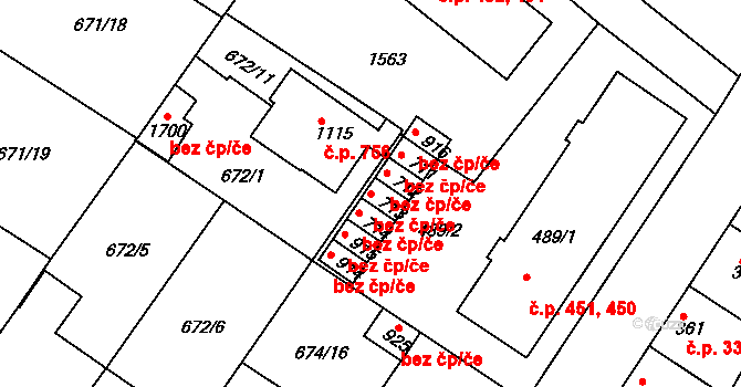 Náměšť nad Oslavou 44121342 na parcele st. 713 v KÚ Náměšť nad Oslavou, Katastrální mapa