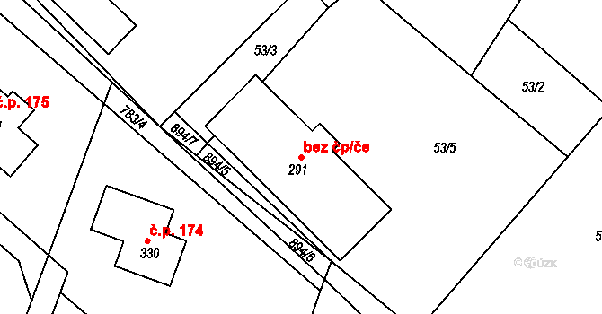Rychnov nad Kněžnou 44260342 na parcele st. 291 v KÚ Dlouhá Ves u Rychnova nad Kněžnou, Katastrální mapa