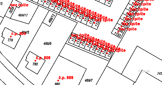 Milevsko 46204342 na parcele st. 1140 v KÚ Milevsko, Katastrální mapa