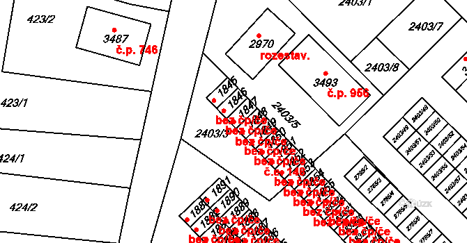 Nový Bydžov 46615342 na parcele st. 1847 v KÚ Nový Bydžov, Katastrální mapa