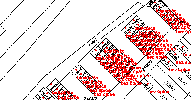 Plzeň 49711342 na parcele st. 2144/34 v KÚ Doubravka, Katastrální mapa