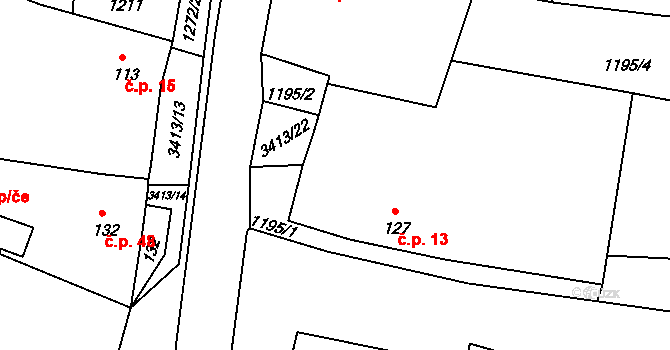 Smilovice 13, Žimutice na parcele st. 127 v KÚ Smilovice u Týna nad Vltavou, Katastrální mapa