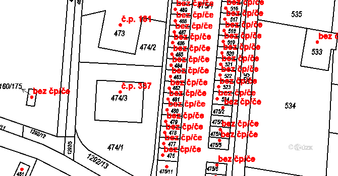 Neveklov 39368343 na parcele st. 482 v KÚ Neveklov, Katastrální mapa