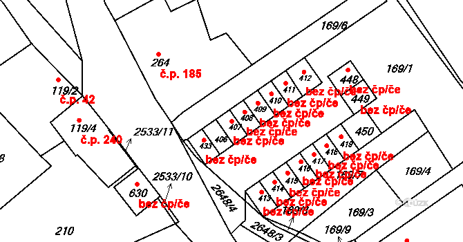 Libá 42874343 na parcele st. 407 v KÚ Libá, Katastrální mapa
