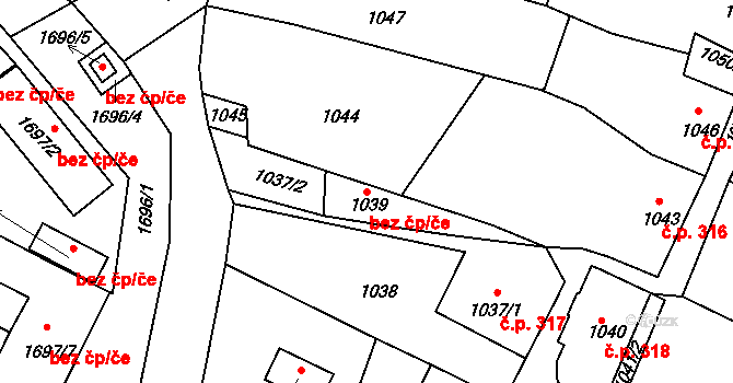 Suchdol nad Lužnicí 88177343 na parcele st. 1039 v KÚ Suchdol nad Lužnicí, Katastrální mapa