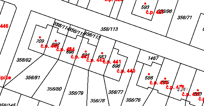 Ždírec nad Doubravou 441 na parcele st. 683 v KÚ Ždírec nad Doubravou, Katastrální mapa