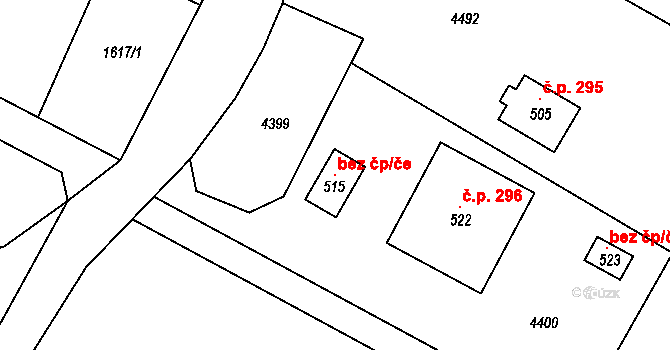 Pěčín 101097344 na parcele st. 515 v KÚ Pěčín u Rychnova nad Kněžnou, Katastrální mapa