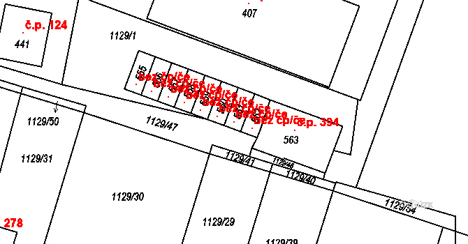 Doksy 106722344 na parcele st. 561 v KÚ Doksy u Kladna, Katastrální mapa