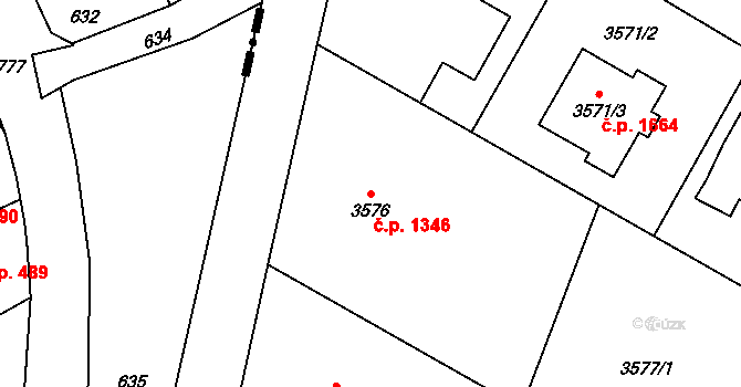 Rychvald 1346 na parcele st. 3576 v KÚ Rychvald, Katastrální mapa