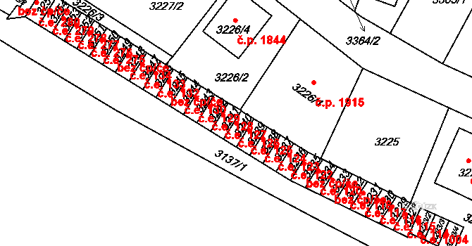 Děčín VI-Letná 126, Děčín na parcele st. 3240 v KÚ Podmokly, Katastrální mapa