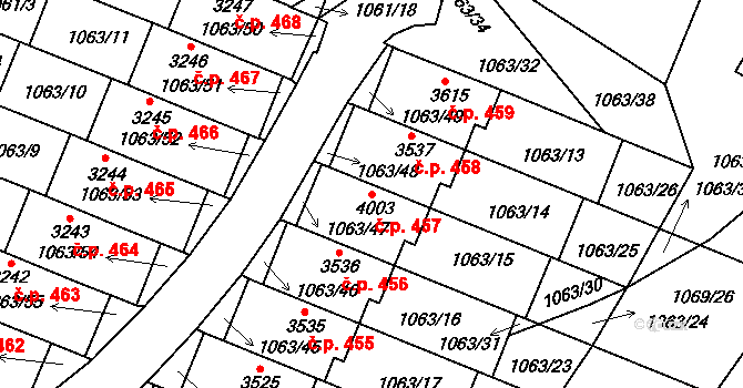 Plešivec 457, Český Krumlov na parcele st. 4003 v KÚ Český Krumlov, Katastrální mapa