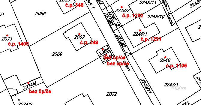Černošice 39585344 na parcele st. 2068 v KÚ Černošice, Katastrální mapa