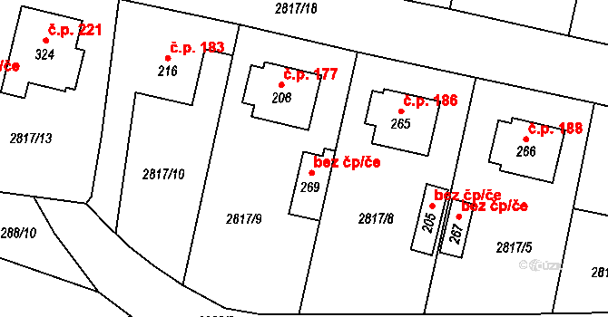 Olešnice 46927344 na parcele st. 269 v KÚ Olešnice u Trhových Svinů, Katastrální mapa
