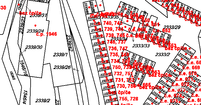 Pelhřimov 48530344 na parcele st. 2333/12 v KÚ Pelhřimov, Katastrální mapa