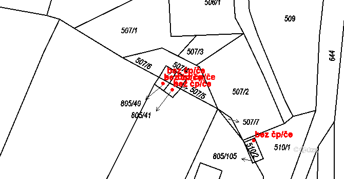 Kutná Hora 49392344 na parcele st. 805/41 v KÚ Sedlec u Kutné Hory, Katastrální mapa