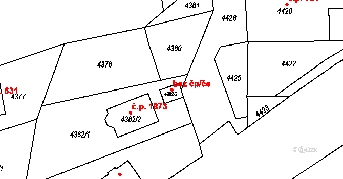 Jirkov 80866344 na parcele st. 4382/3 v KÚ Jirkov, Katastrální mapa