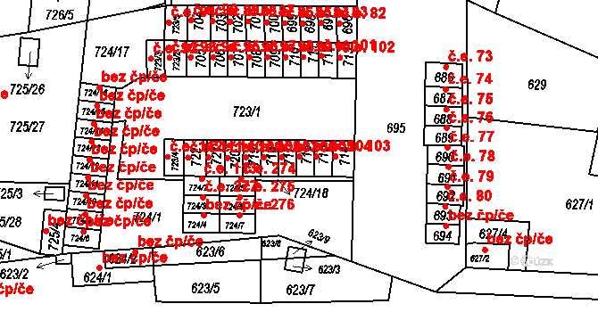 Miřetice u Klášterce nad Ohří 105, Klášterec nad Ohří na parcele st. 716 v KÚ Miřetice u Klášterce nad Ohří, Katastrální mapa
