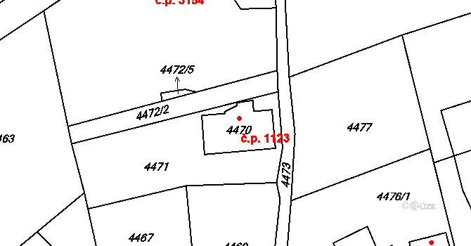 Varnsdorf 1123 na parcele st. 4470 v KÚ Varnsdorf, Katastrální mapa