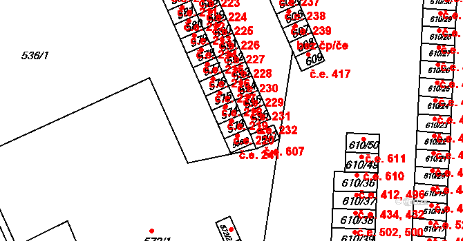 Mokrá 220, Mokrá-Horákov na parcele st. 573 v KÚ Mokrá u Brna, Katastrální mapa