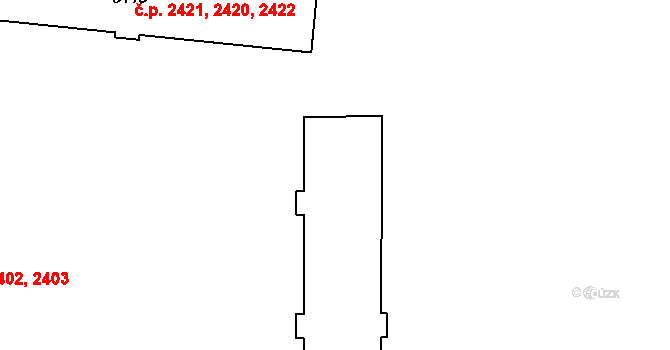 Zábřeh 2425,2426,2427,2428,, Ostrava na parcele st. 3086 v KÚ Zábřeh nad Odrou, Katastrální mapa