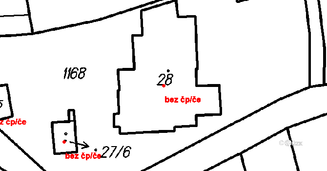 Bohuslávky 41774345 na parcele st. 28 v KÚ Bohuslávky, Katastrální mapa