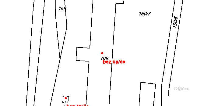 Benešov nad Černou 42526345 na parcele st. 109 v KÚ Klení, Katastrální mapa