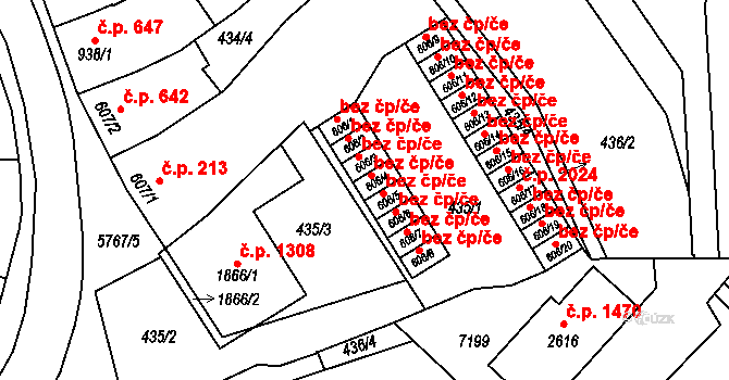 Kojetín 43834345 na parcele st. 606/4 v KÚ Kojetín, Katastrální mapa