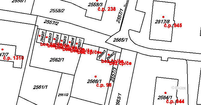 Orlová 43938345 na parcele st. 2566/3 v KÚ Poruba u Orlové, Katastrální mapa