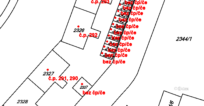 Brno 45512345 na parcele st. 2433 v KÚ Nový Lískovec, Katastrální mapa