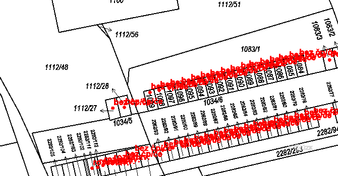 Hořovice 46947345 na parcele st. 1097 v KÚ Hořovice, Katastrální mapa