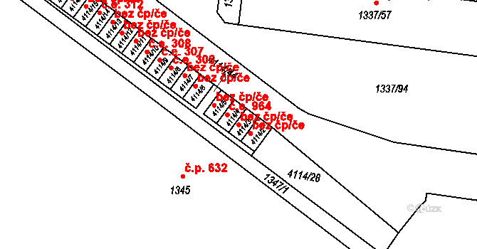 Roudnice nad Labem 47630345 na parcele st. 4114/3 v KÚ Roudnice nad Labem, Katastrální mapa